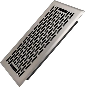 4x10 Inches Heavy Duty Walkable Floor Register - Inches, Satin Nickel  - Picture 1 of 7