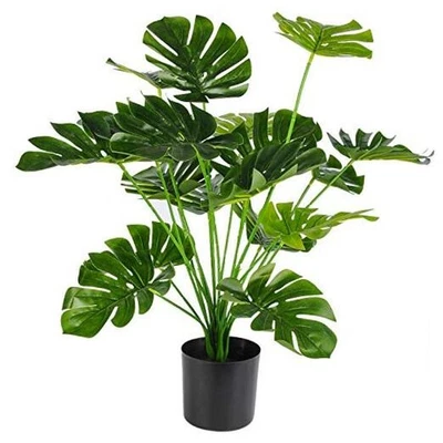  Plantas falsas de 28" grandes plantas artificiales de piso de imitación de interior altas para 1 negro-28" Foto 1 de 4