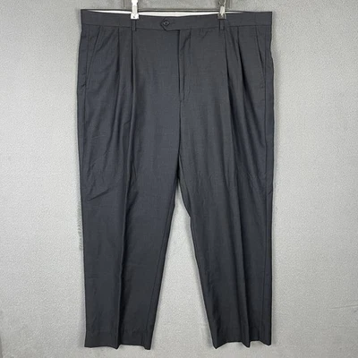 Daniel Cremieux Dress Pants Mens Size 40X30 Gray Straight Pleated Front - Image 1 of 4