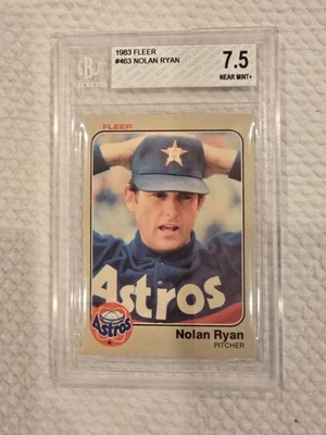 1983 Fleer Nolan Ryan # 463 Beckett 7.5 Near Mint + - Image 1 of 2