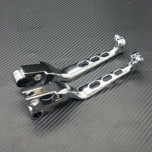 Chrome Skull Brake Clutch Lever Fit For Harley Softail Night Train Dyna 1996-10 - Picture 1 of 7
