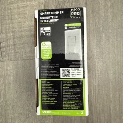 Jasco Pro series smart dimmer Z-Wave 59383 - Image 1 of 4