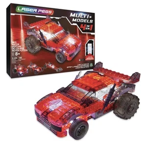 giochi preziosi s.p.a. LAU01000 Laser Pegs Models-4-in-1 Red Racer, Assorted mod - Picture 1 of 5