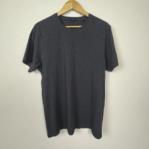 Patrick Assaraf Gray Pima Cotton T-Shirt Size M Soft Crewneck Minimalist Luxe - Picture 1 of 5