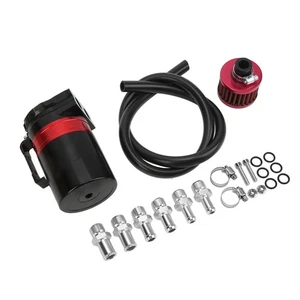 *Car Oil Catch Can Internal Baffle Dual Chamber Filter Aluminium Alloy Engine - Picture 1 of 12