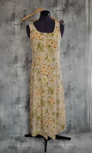 Coldwater Creek 100% Silk Floral Midi Dress UK 8–10 US 8 Tropical Summer - Picture 1 of 8