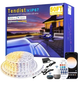 Outdoor White Led Strip Lights, Alexa Compatible Rope Light Cool and Warm White - Picture 1 of 7