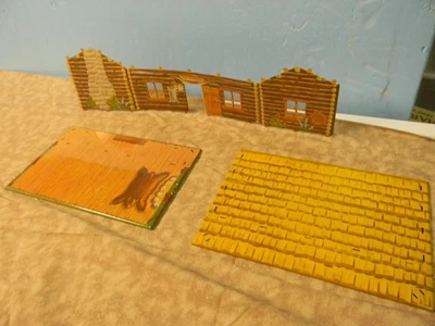 MARX FORT APACHE log cabin reissue Tin Litho for 1/32nd (Oct Listing) - Image 1 of 4