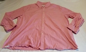 Camicia uomo Madison relaxed cotone righe rosse e bianche con bottoni taglia XXL - Foto 1 di 6