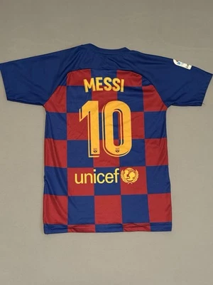 儿童莱昂内尔·梅西足球俱乐部巴塞罗那主场球衣青少年 30-见照片尺寸 — 第 1/4 张图片