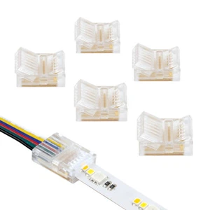 SureLock Pro 6 Pin RGB+WW LED Strip Light Tape to Wire Connector 6pk - Picture 1 of 3