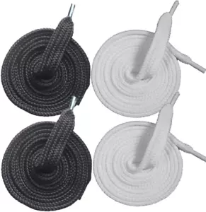 4 Pieces Flat Hoodie Drawstrings Cord , Black 10Mm X 46 Inch, White 10Mm X 53 In - Picture 1 of 3