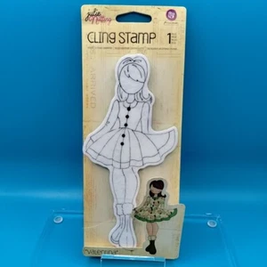 Julie Nutting Valentina Girl Doll Cling Rubber Stamp 910778 Prima Marketing - Picture 1 of 12