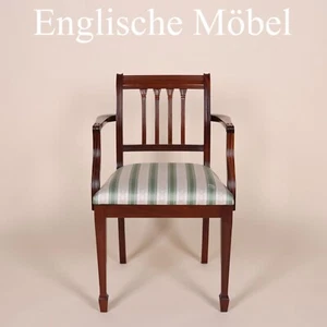 Englische Möbel Regency Set von 4 Esszimmer Stühle Stuhl 1 mit Armlehne Mahagoni - Bild 1 von 5