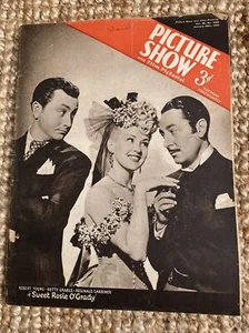 VINTAGE PICTURE SHOW Magazine Betty Grable ‘Sweet Rosie O’Grady’ WW2 1944 - Picture 1 of 8
