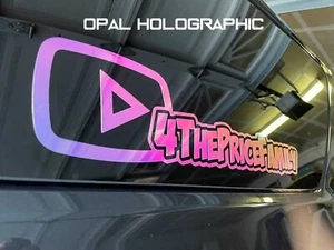2 x Holographic Decal You Name of social media for you car without background - Picture 1 of 15