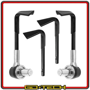 PARALEVE MOTO SCOOTER PROTEZIONE LEVE FRENO FRIZIONE COPPIA Argento Anodizzato - Imagen 1 de 6