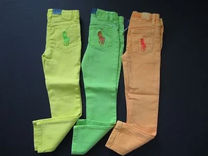 RALPH LAUREN Little Girl's Neon Bowery Skinny Jean Size 5 - Picture 1 of 7