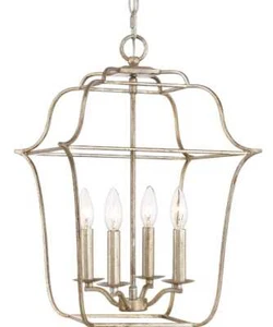 Quoizel GLY5204CS Gallery 14" 4-Light Foyer Chandelier in Century Silver Leaf - Picture 1 of 3
