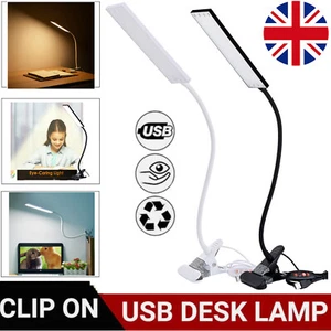 48 LED Desk Lamp Adjustable Table Light Dimmable Eye-Caring With Clamp UK - Picture 1 of 23