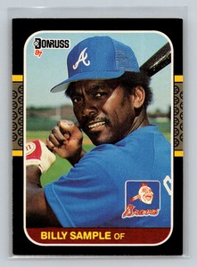 1987 Donruss #143 Billy Sample Atlanta Braves Baseball Card