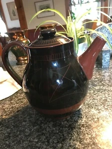¡FINA TETERA DE CERÁMICA REDWARE! ¿POSIBLEMENTE ATRIBUIDO A CORNELIA FOSTER? - Imagen 1 de 12