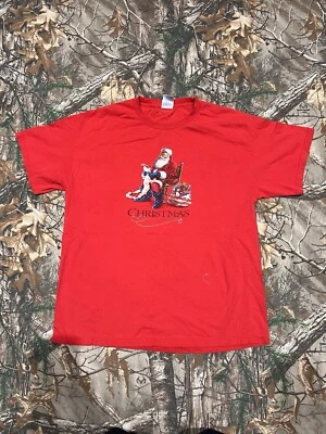 Camiseta Y2K Vintage Santa Roja Talla Grande, Grunge, Emo, Streetwear Foto 1 de 3