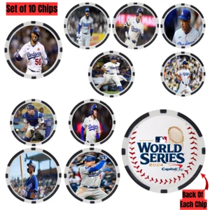 Los Angeles Dodgers 2024 World Series Champions Collectable Chip Set (10) NEW - Picture 1 of 2