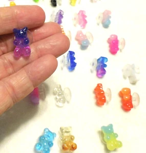 New 28pc Croc Shoe Charm Bears Button Acrylic  3/4"  Colors Compatible - Picture 1 of 5