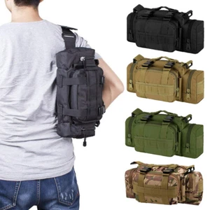 Hombres Táctico MOLLE Pequeño Deportes Gimnasio Bolsa Entrenamiento Bolsa de Lona Viaje Bolsa de Transporte - Imagen 1 de 17