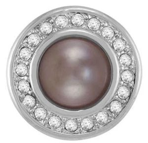 Ginger Snaps Jewelry SALE! “Brown Miss Pearl” Snap #SN31-03 - Picture 1 of 1