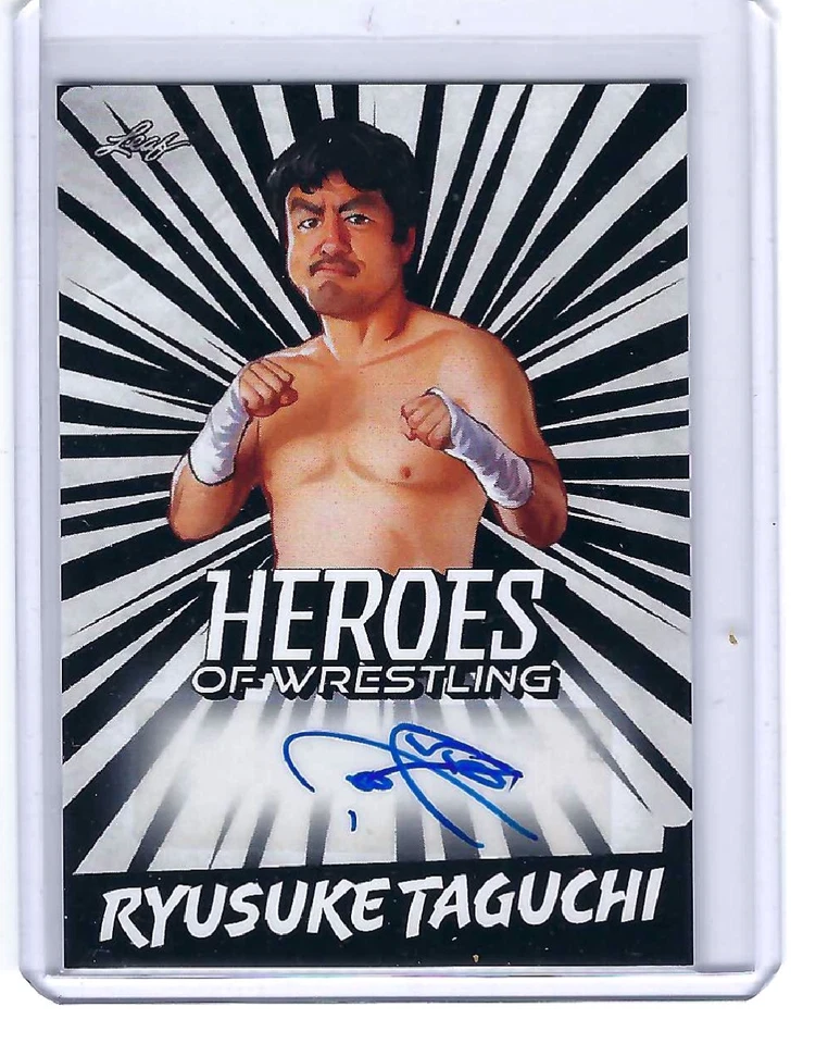 RYUSUKE TAGUCHI 2023 LEAF HEROES OF WRESTLING AUTO - Image 1 of 1