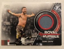 Sami Zayn WWE Topps 2018 Then Now Forever Royal Rumble Mat Relic Card 27/299