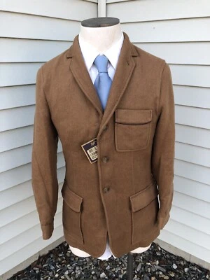 NWT-Bills Khakis Brandywine Men Jacket Regular Wool Brown SZ MEDIUM - Image 1 of 4