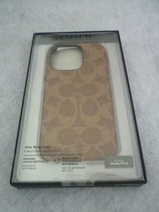 Coach Slim Wrap Case Cover for iPhone 14 Pro Case In Signature Tan Brown - Picture 1 of 24