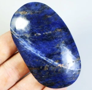 Natural Blue Sodalite Quartz Crystal Palm Stone Healing Mineral Specimen - Foto 1 di 9