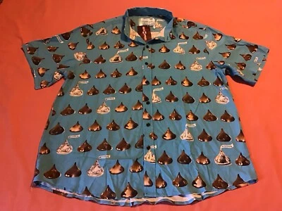 HERSHEY KISSES BUTTON DOWN HAWAIIAN SHIRT MEN-XL.MULTICOLOR.New With Tags - Image 1 of 4