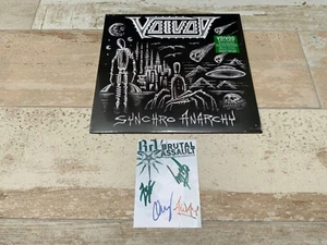 VOIVOD SYNCHRO ANARCHY Ltd Transparent Green LP vinyl 180g+A2 poster+signed card - Picture 1 of 3