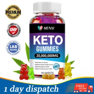 Keto ACV Gummies 20,000,000MG Advanced Apple Cider Vinegar Weight Loss 60 Gummys - Picture 1 of 11