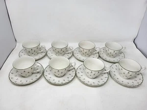 8 Johnson Brothers Laura Ashley Thistle Cup and Saucer Sets - Picture 1 of 5