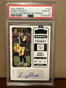2022 Zenith Contenders Rookie Ticket Auto Kenny Pickett /23 PSA Gem Mt 10 Pop 1 - Picture 1 of 3