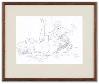 Leone Frollo Style Erotic Drawing Italian Venice Female Women Comic - Image 1 of 4