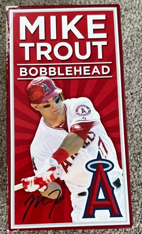 NEW Mike Trout Wall Catch Anahiem Angels Bobblehead '13 SGA Rookie of Year '12 Cover