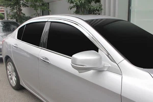 Chrome Weather Shields Window Visor Weathershields for Honda Accord 2013 ~ 2015 - Picture 1 of 12