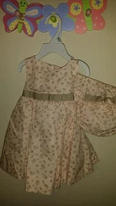 Sooo süß hellrosa und cafebraun 9 Monate Kleid und Blumen Ostern gebraucht, in einwandfreiem Zustand - Bild 1 von 6