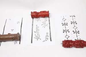 3x Musterwalzen Malerwalzen Strukturwalze 50er Jahre - 15cm Gummi weich (1437) - Bild 1 von 1