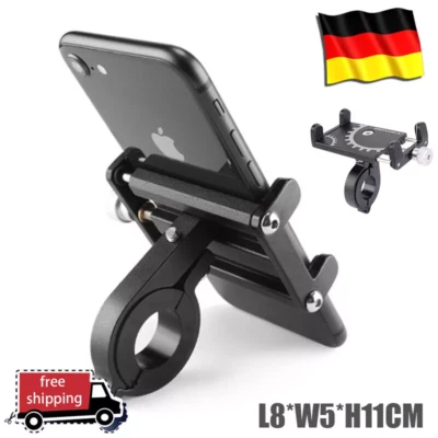 Fahrrad Handyhalterung ALU Motorrad Fahrrad Lenker Handy Halterung Smartphone DE - Bild 1 von 4