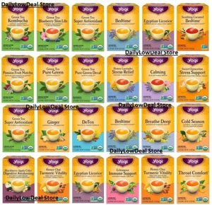 Yogi Tea - 16 Tea Bags OR 96 Tea Bags - Choose your FLAVOR and COUNT - FRESH - Picture 1 of 76