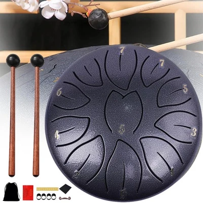 MARKENLOS Rain Drum Outdoor |11 Töne Steel Tongue Drum Regentrommel Zungentrommel 6 Zoll