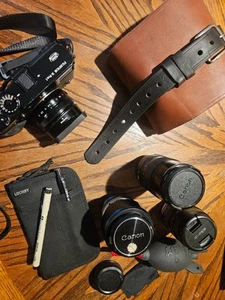 Handmade Folding Leather case for Leica / Fuji Rangefinder Mirrorless Camera - Picture 1 of 12